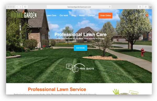 Lawn care website design